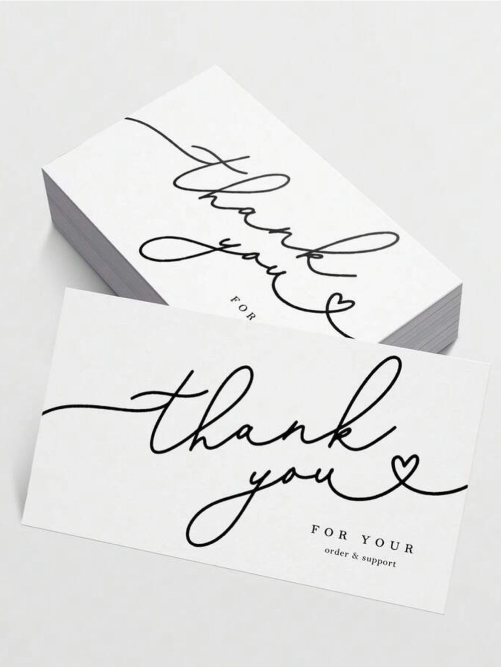 50 Black & White Thank You Cards